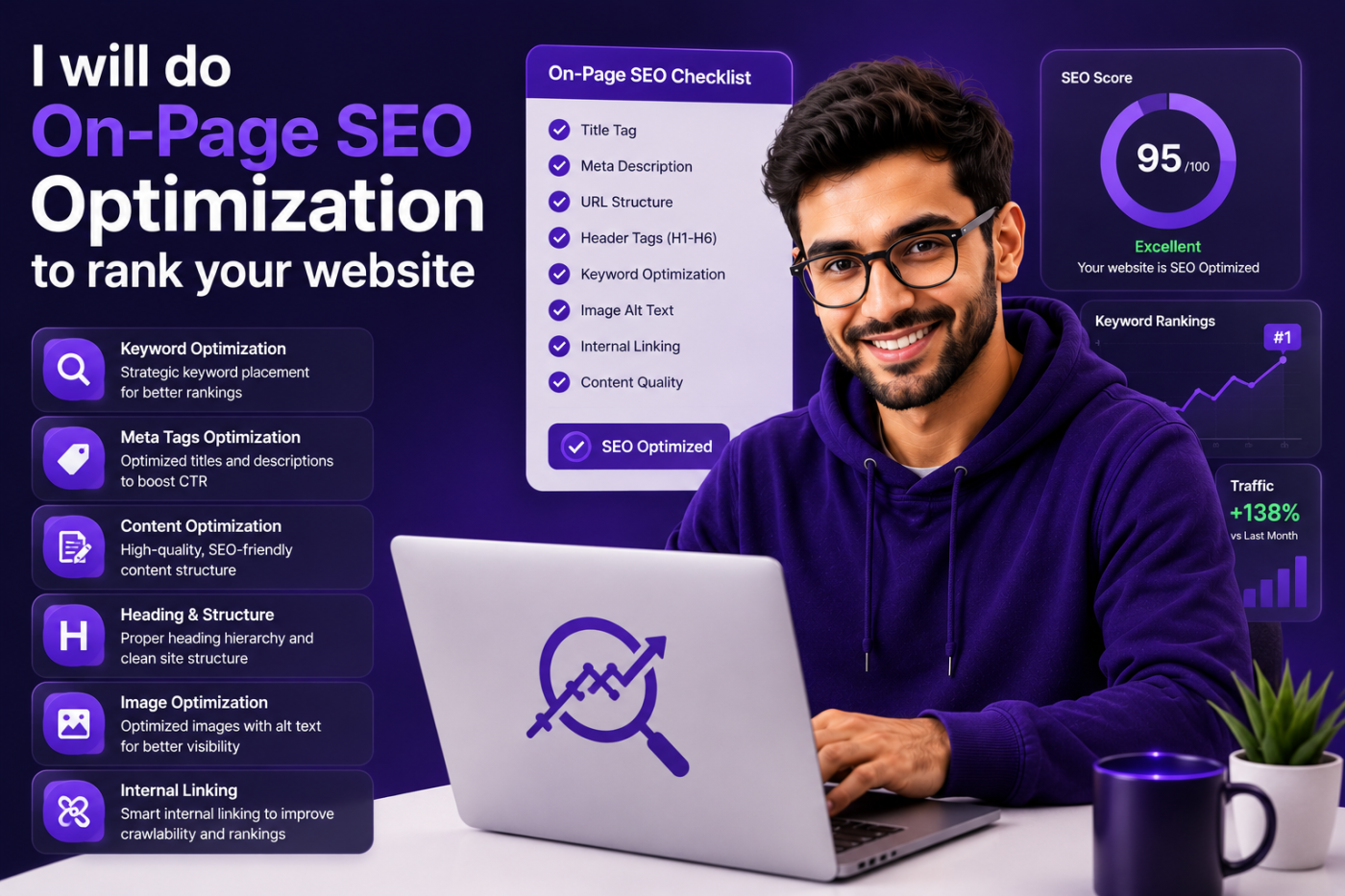 I will do on-page SEO optimization to rank your website